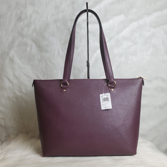 COACH CROSSGRAIN LEATHER GALLERY TOTE - Picture 2 of 6